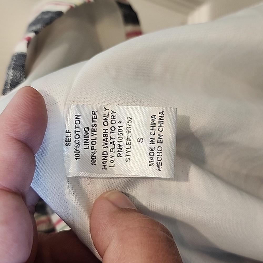 Savanna Jane Embroidered Babydoll Cami Striped Mini Dress, Size Small - Picture 9 of 9